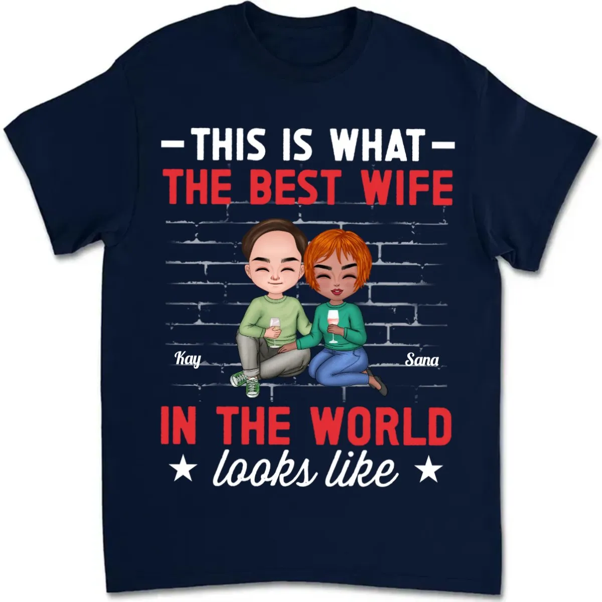 Family - The Best Partner Looks Like - Personalized T-Shirt (QA2)