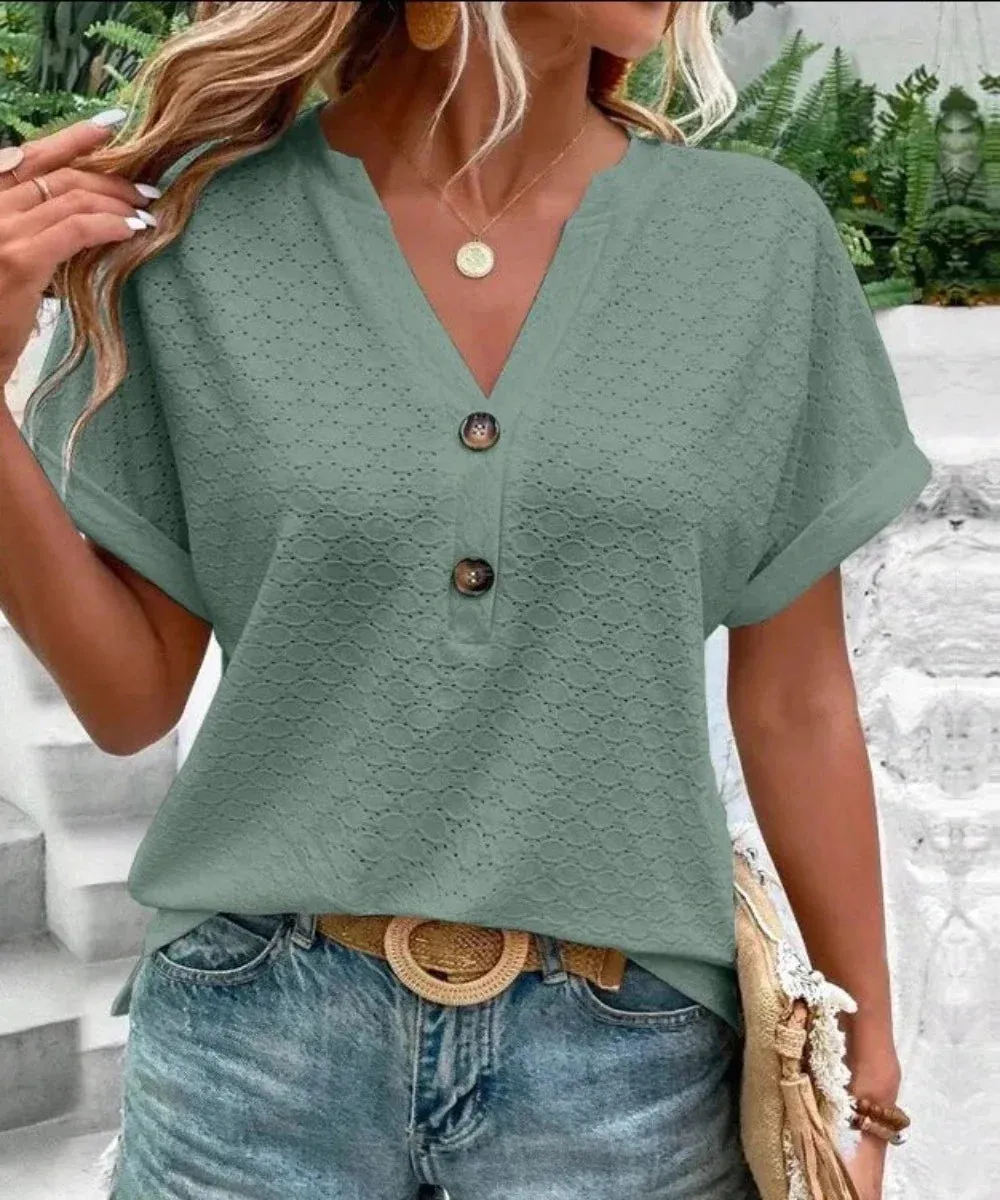 Fashion Casual Vintage Elegant Summer Streetwear Blouse