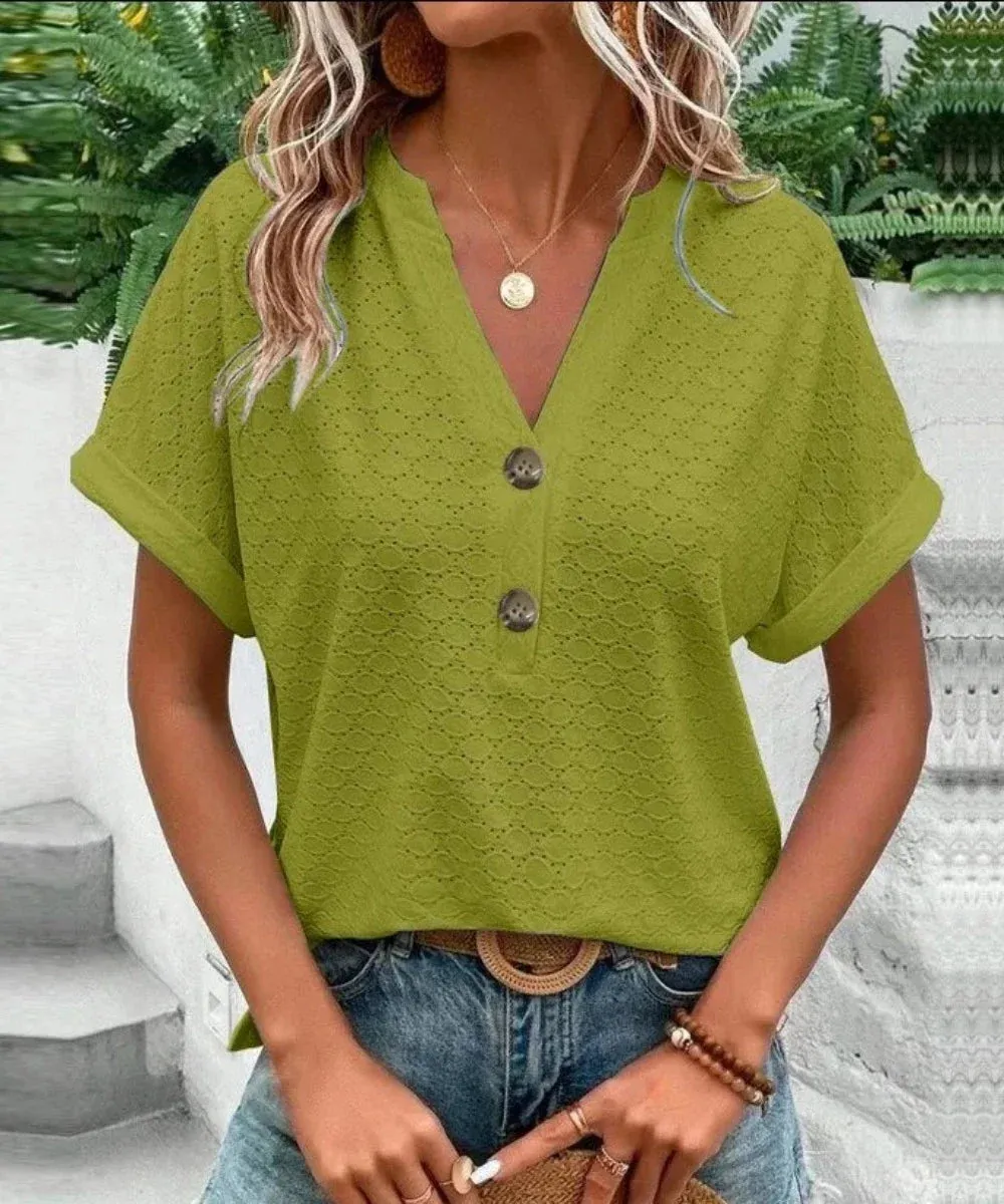 Fashion Casual Vintage Elegant Summer Streetwear Blouse