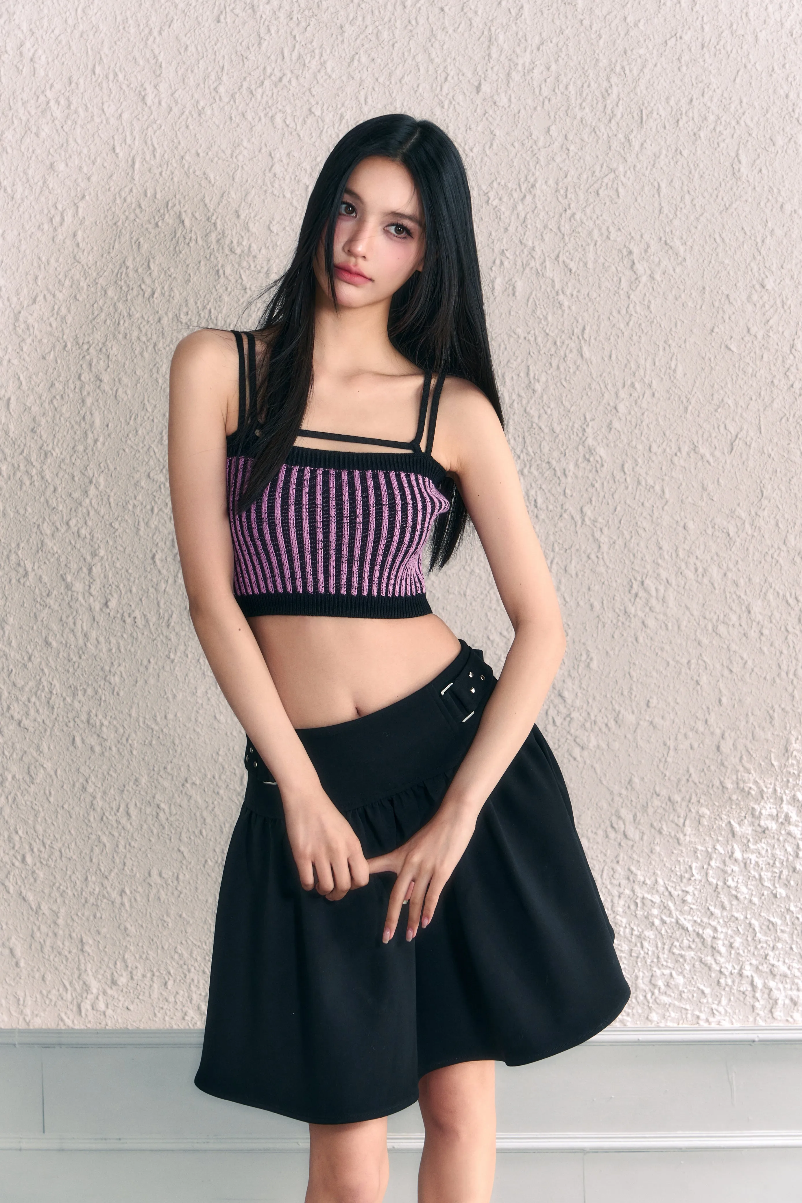 (Final Sale) Knitted Striped Tube Top