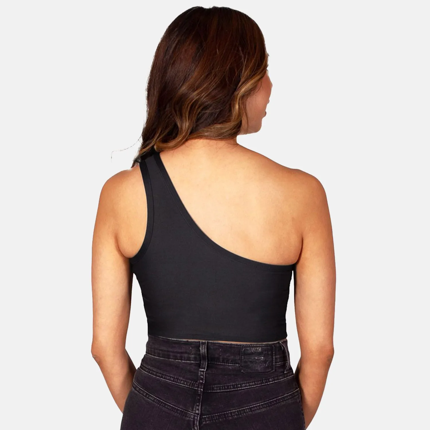 FIU Black One Shoulder Top