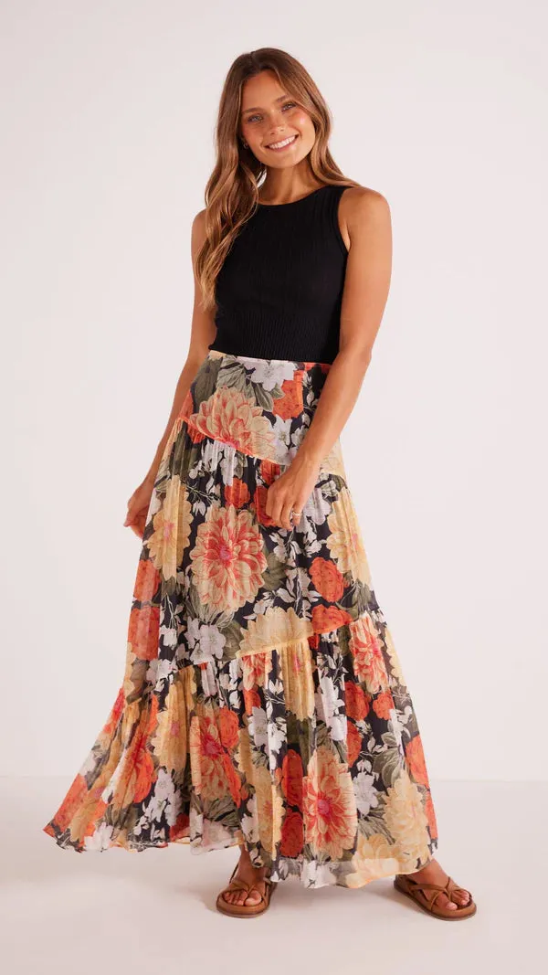 Floral Clementine Maxi Skirt