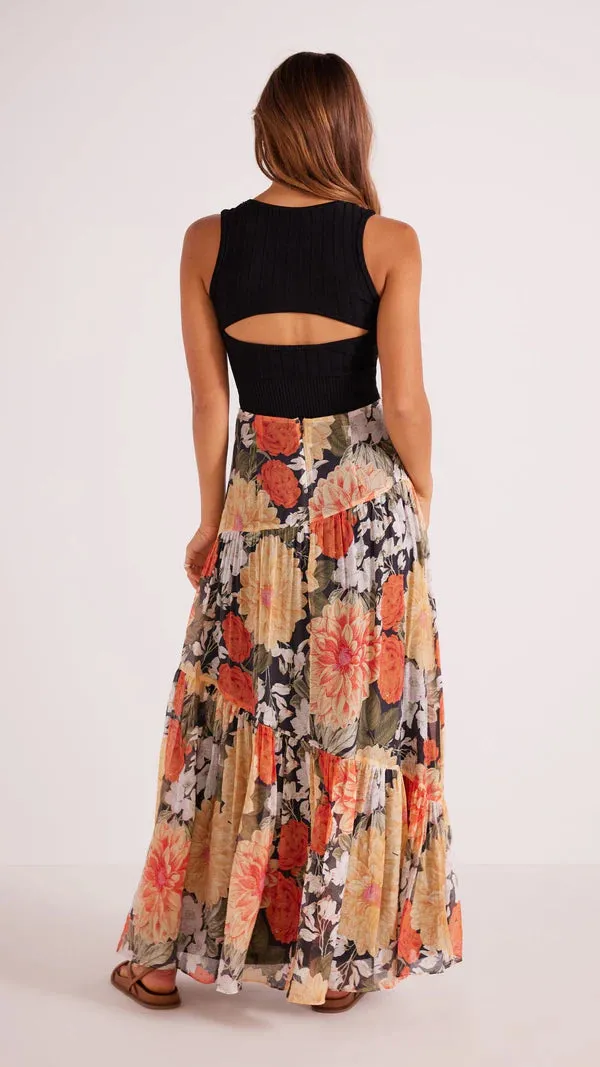 Floral Clementine Maxi Skirt