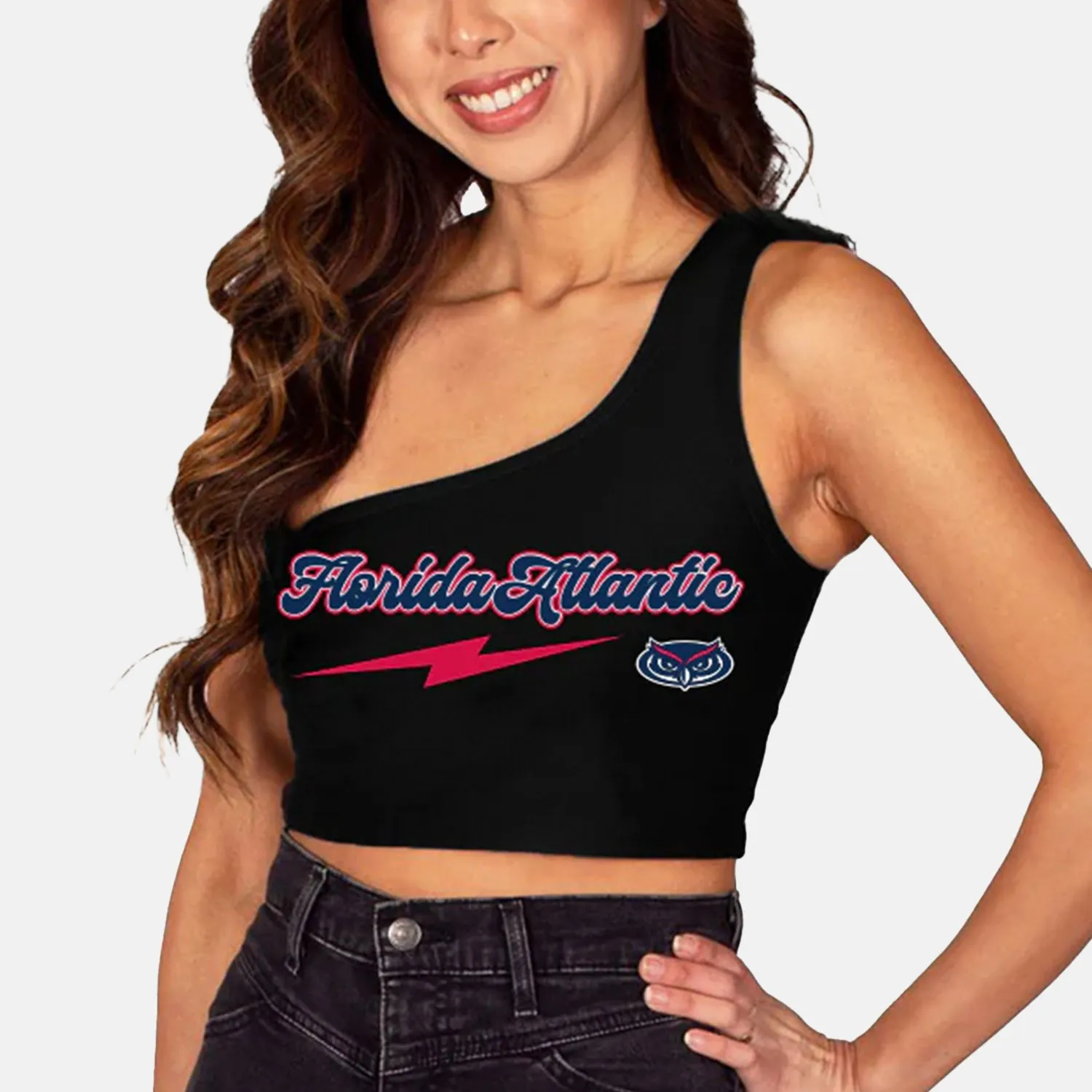 Florida Atlantic Black One Shoulder Top