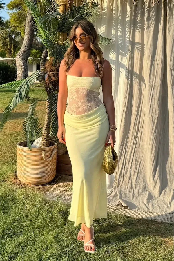 Gabriel Maxi Dress Lemon Sorbet