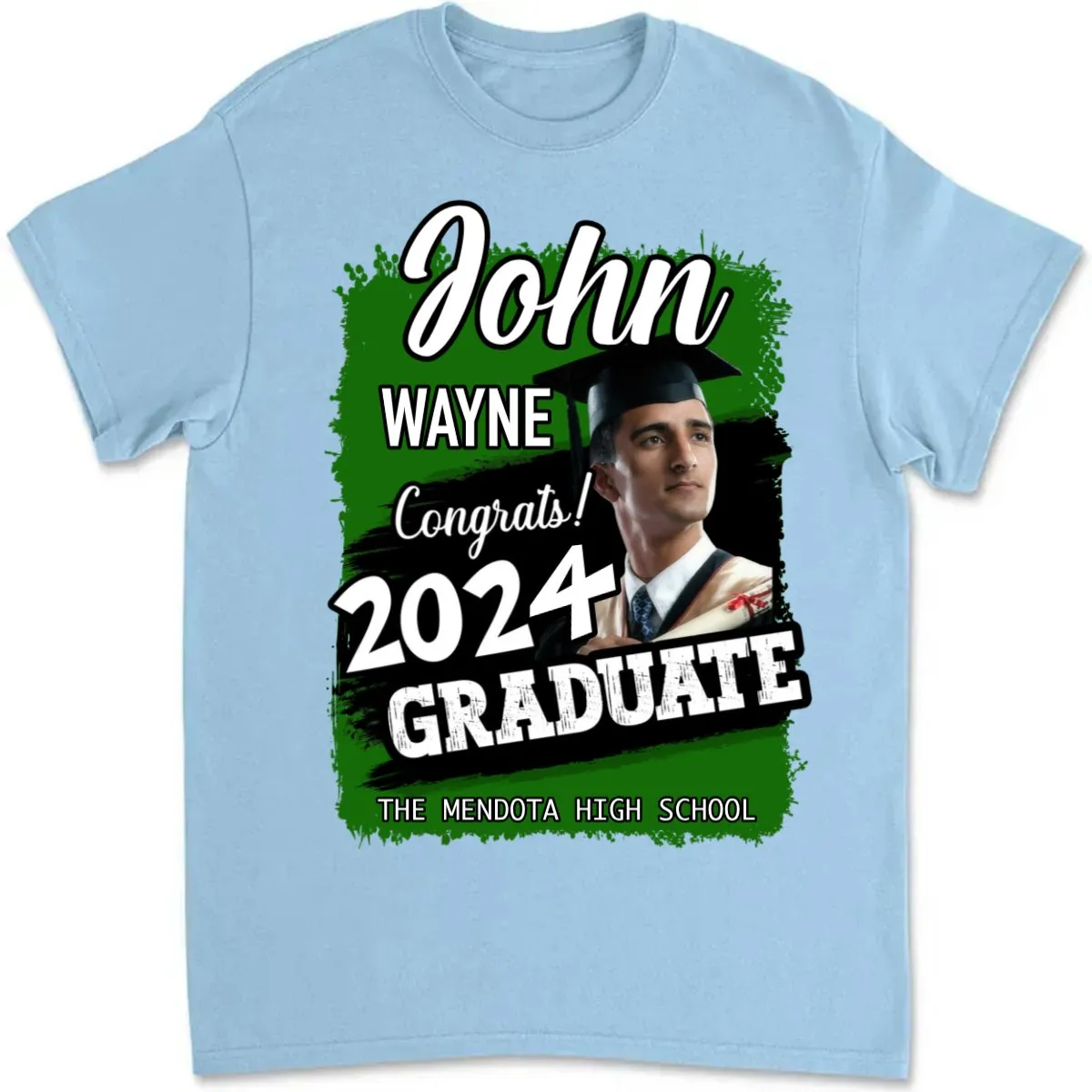 Graduation - Custom Photo Congrats 2024 Graduation - Personalized Unisex T-Shirt