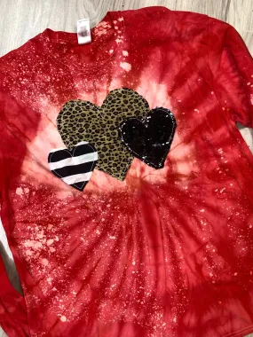 Heart Trio Tie Dye Tee