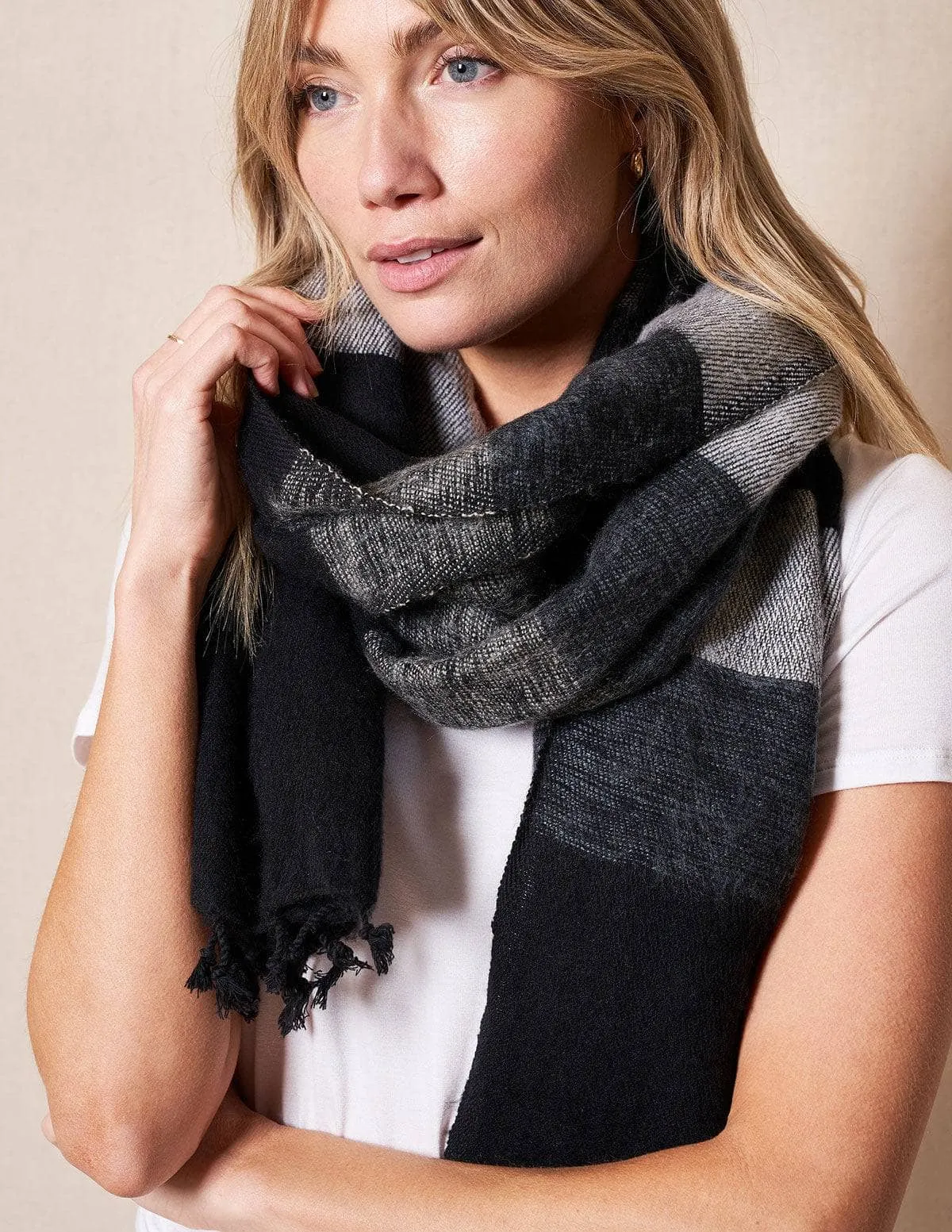 Himalayan Yak Wool Wrap - Charcoal