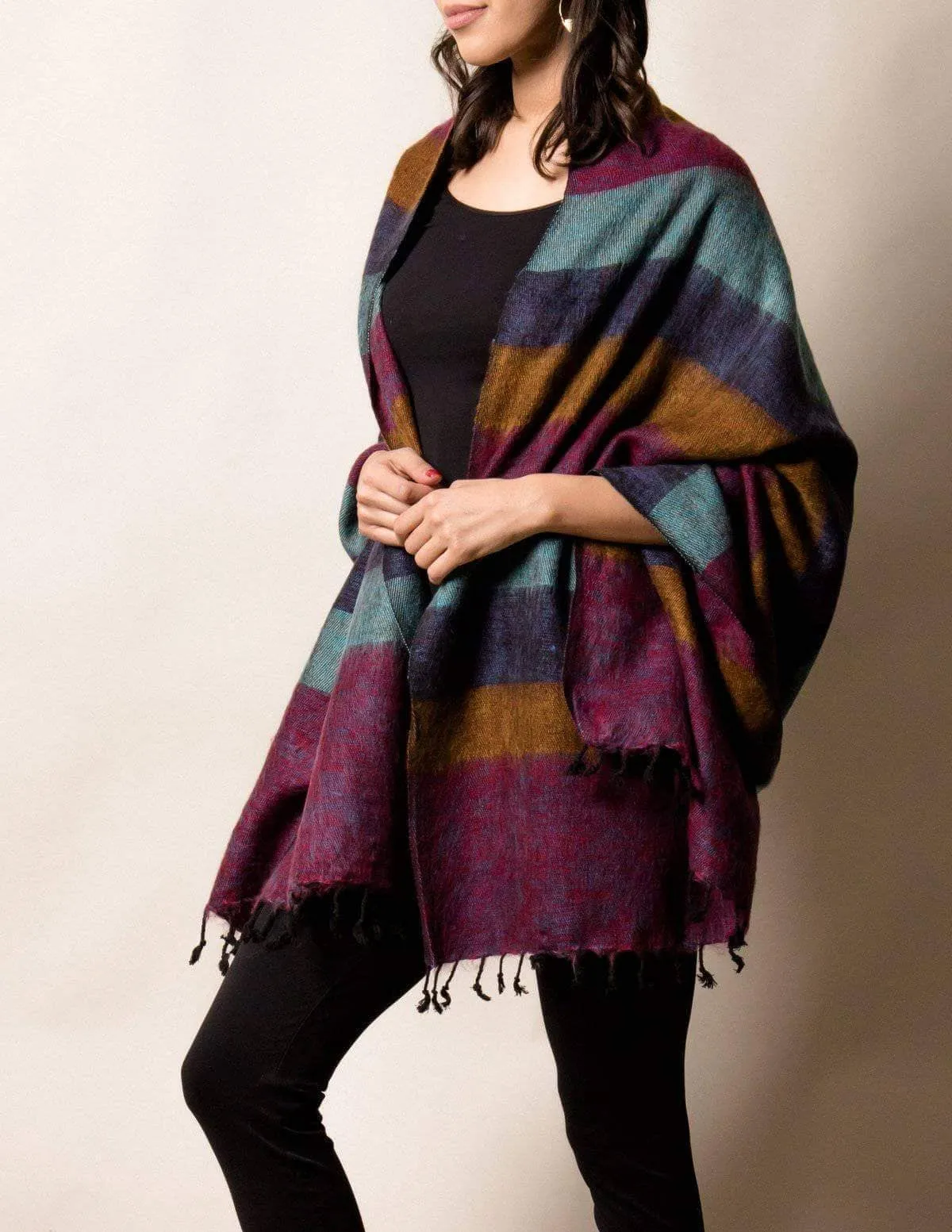 Himalayan Yak Wool Wrap - Multi