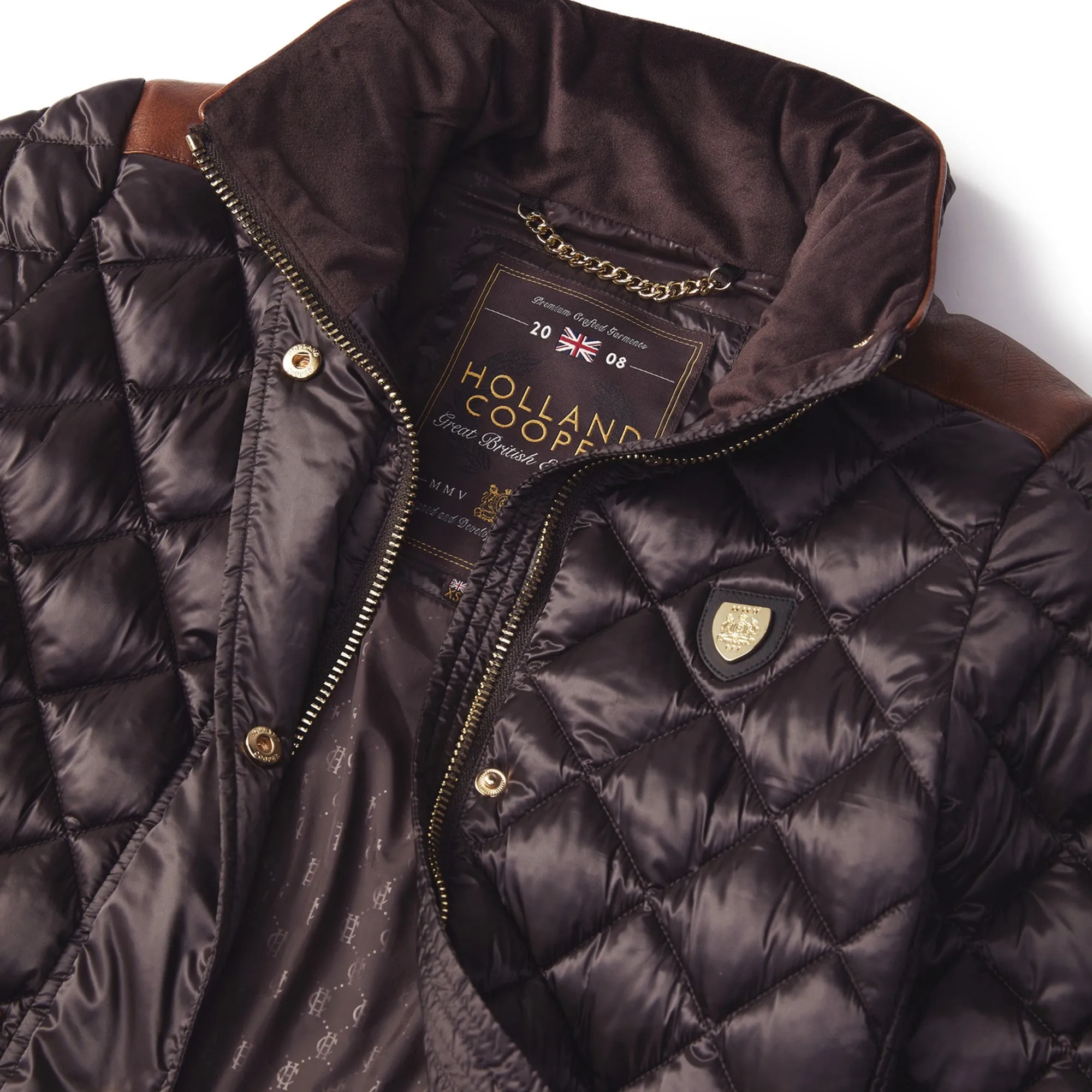 Holland Cooper Charlbury Quilted Jacket - Chocolate