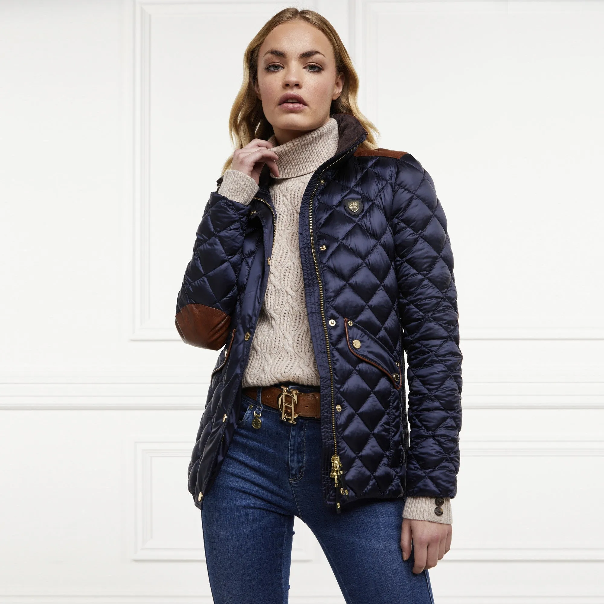 Holland Cooper Charlbury Quilted Jacket - Ink Navy