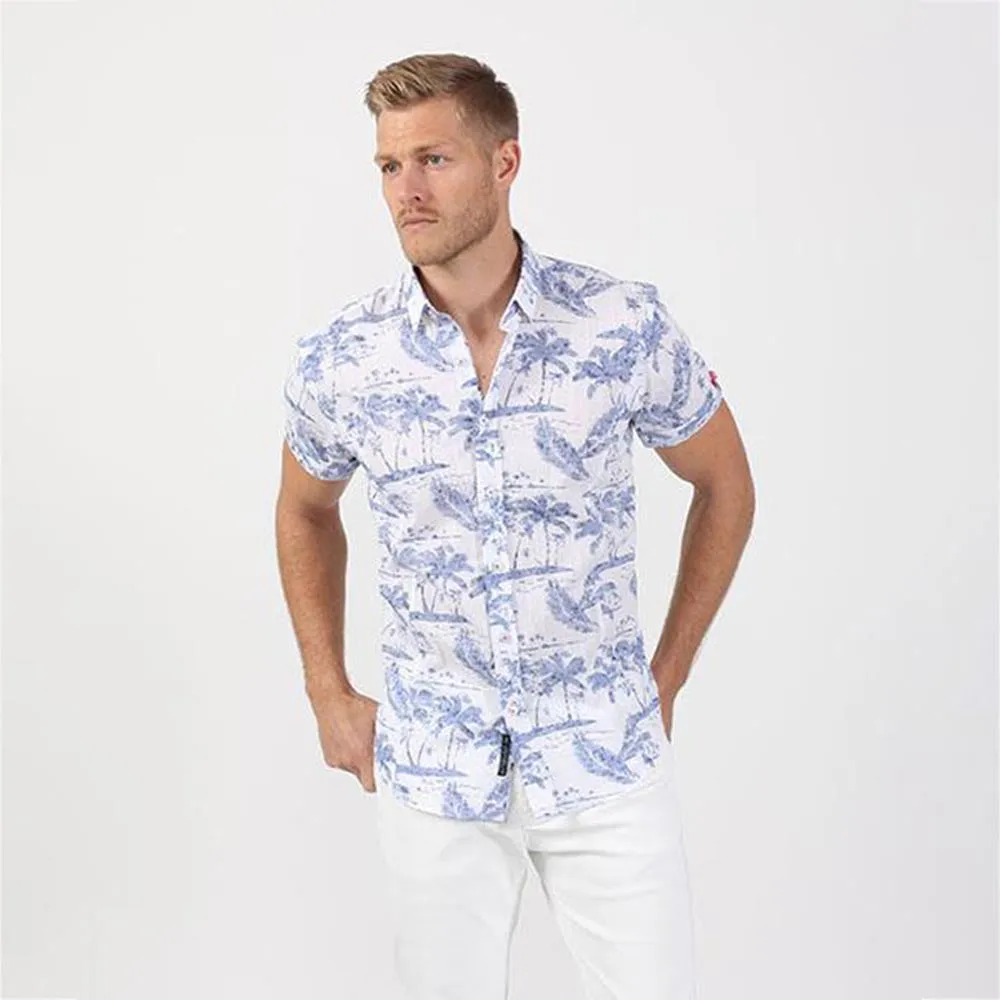 Indigo Palms Short Sleeve Shirt