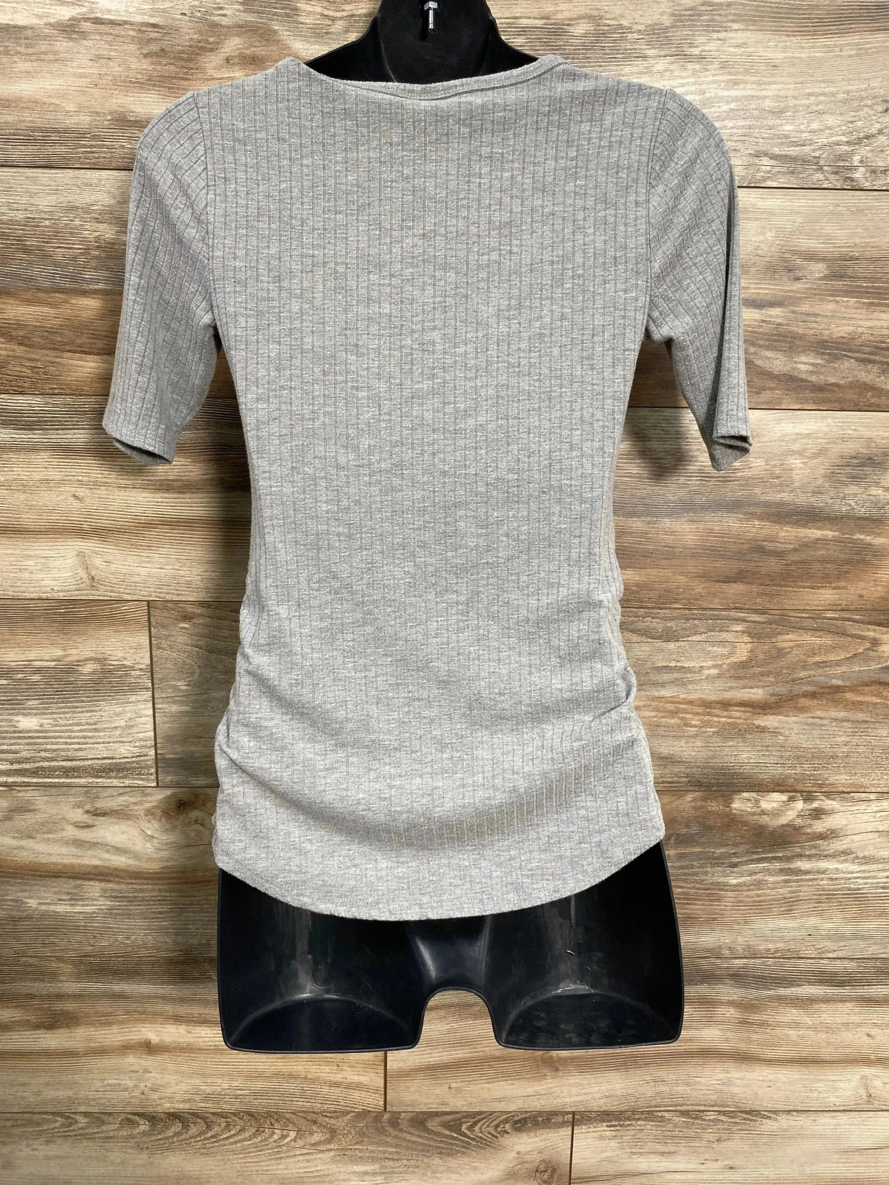 Isabel Maternity Henley Shirt Grey sz XS