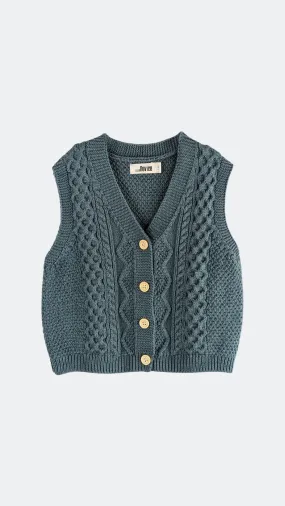 Knit Midnight Teal Vest