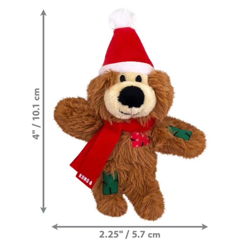 KONG Cat Holiday Softies Bear Assorted