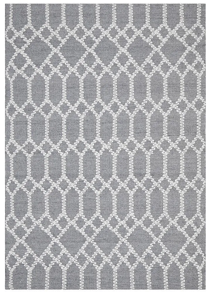 Krisha Tribal Trellis Rug Rustic Blue