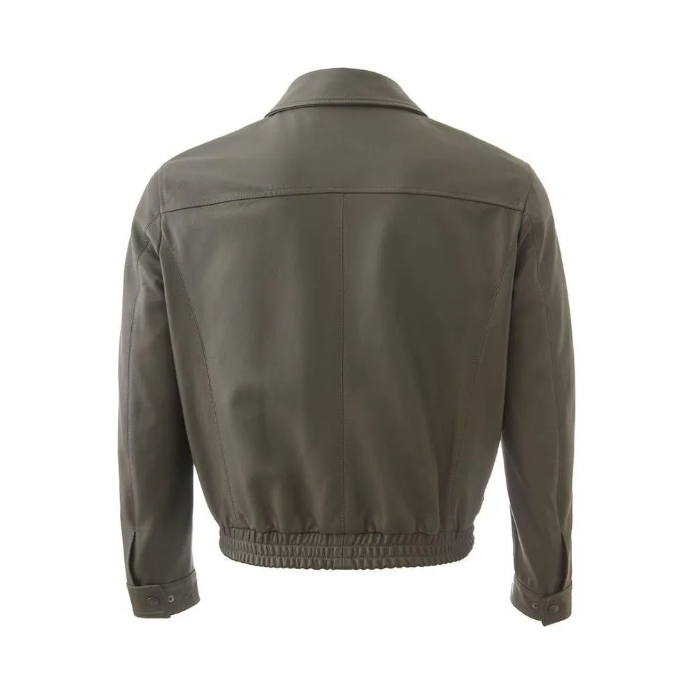 Lardini Green Leather Jacket