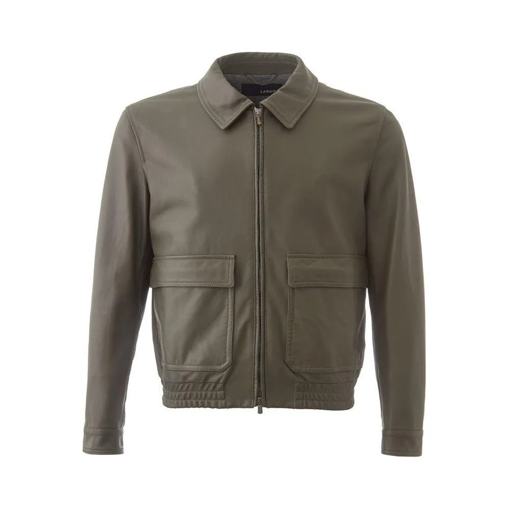 Lardini Green Leather Jacket