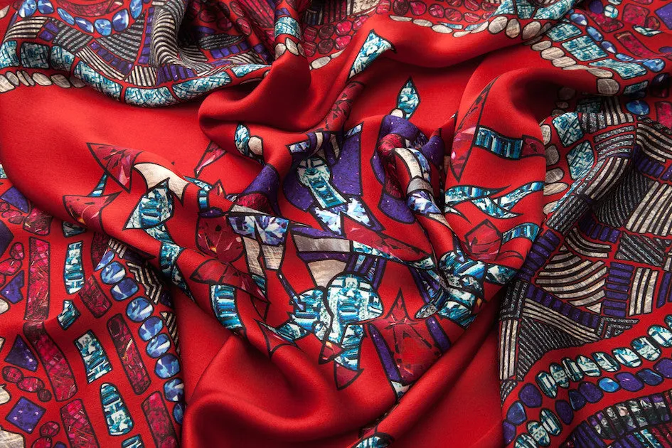 Le Chandelier Enterré Silk Satin Scarf