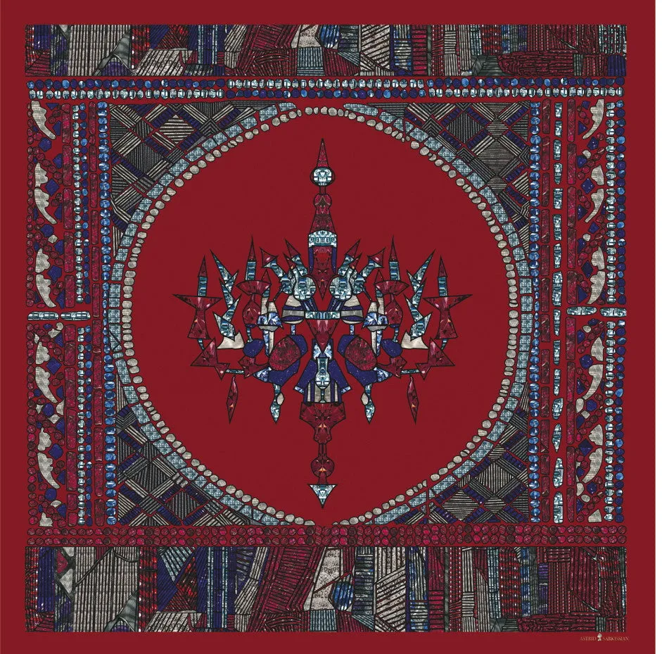 Le Chandelier Enterré Silk Satin Scarf