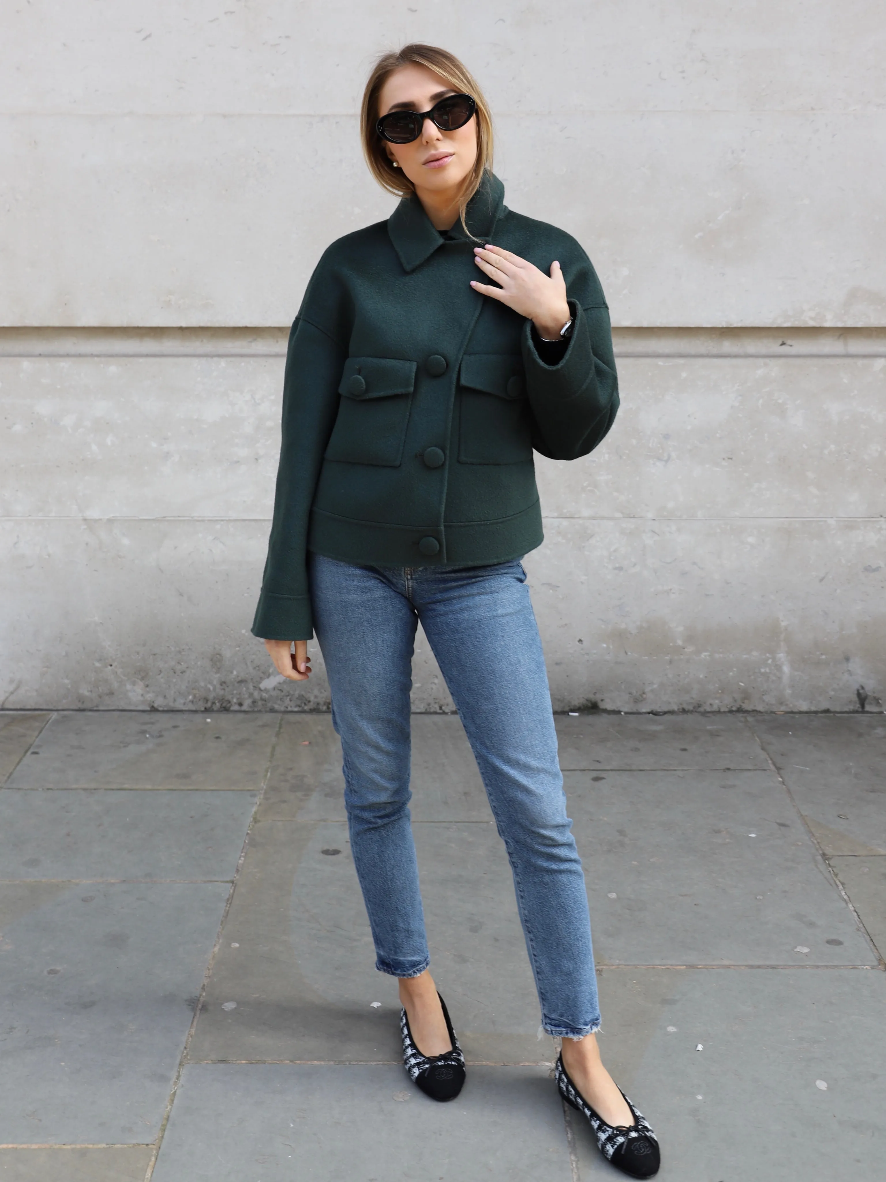 London Cashmere Jacket Green