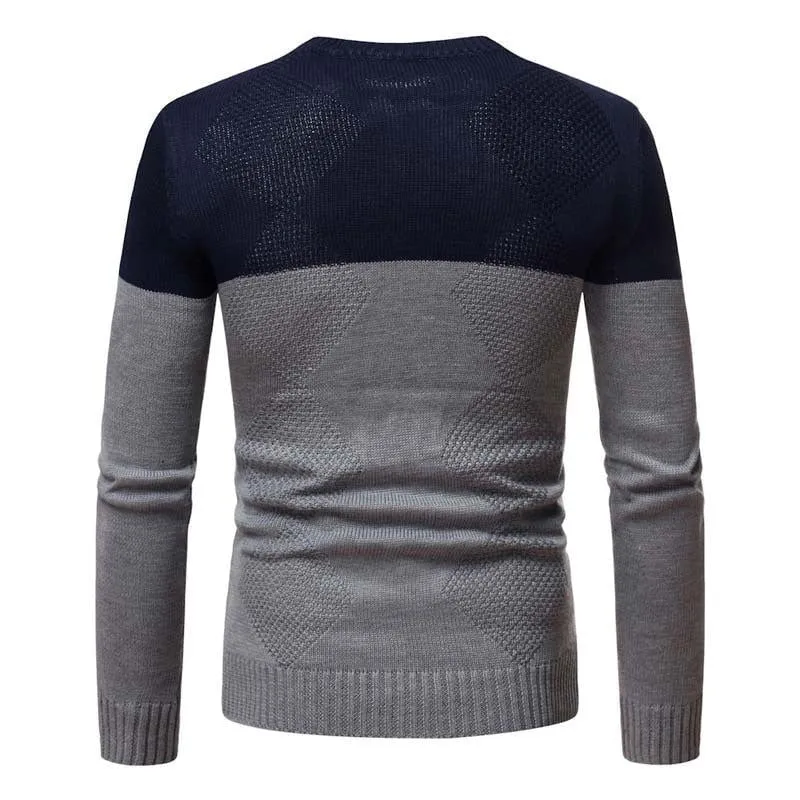 LovelyRLovely Men's Round Neck Long-Sleeved Sweater