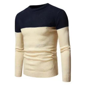 LovelyRLovely Men's Round Neck Long-Sleeved Sweater