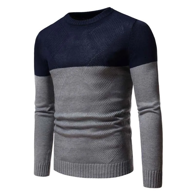 LovelyRLovely Men's Round Neck Long-Sleeved Sweater