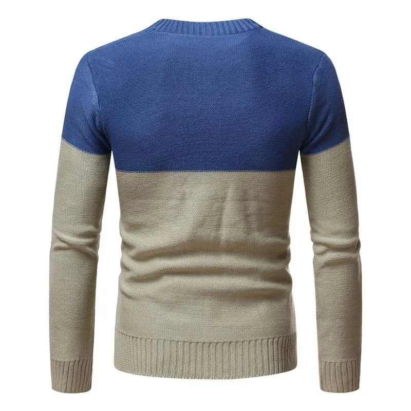 LovelyRLovely Men's Round Neck Long-Sleeved Sweater