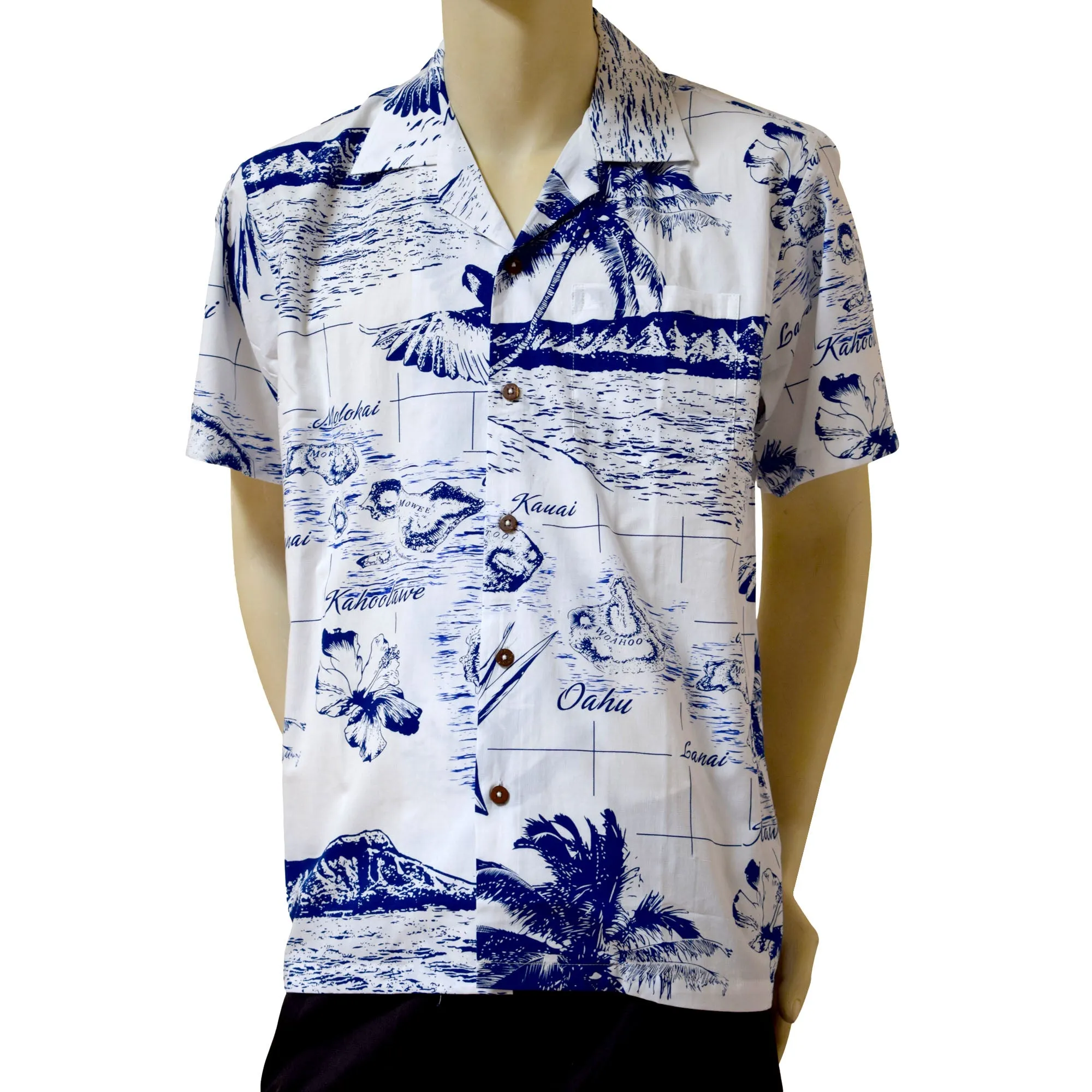 Map 3 Men's Aloha Shirt