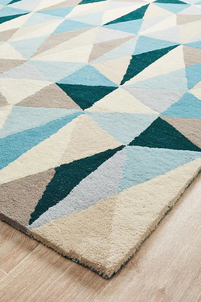 Matrix 901 Rug (Turquoise) by Rug Culture