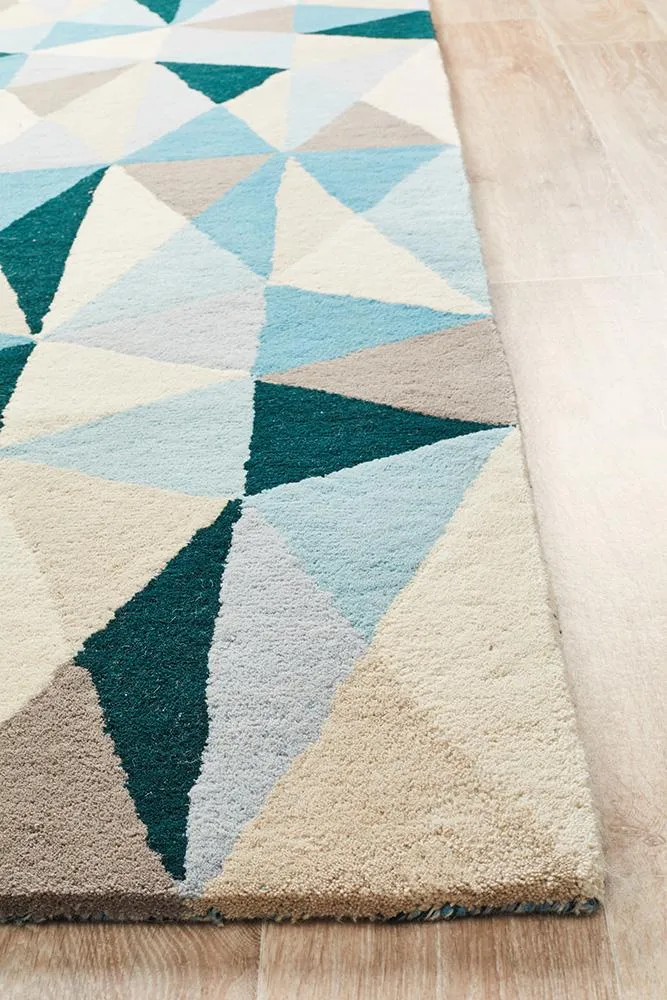 Matrix 901 Rug (Turquoise) by Rug Culture