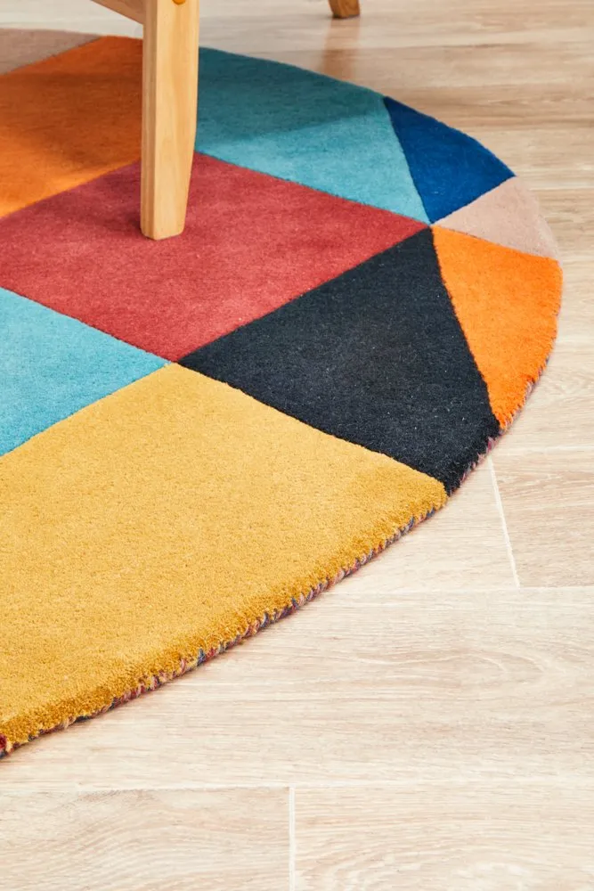 Matrix 904 Round Rug (Sunset) by Rug Culture