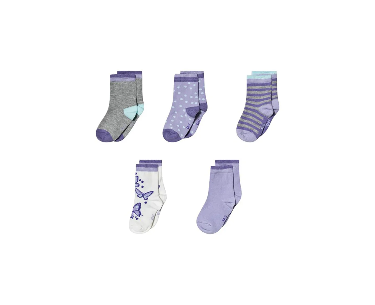 Melton Cloud Lilac Socks 5-Pack