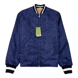 Men's Gg Supreme Reversible Jacket Navy Size IT 50 / L