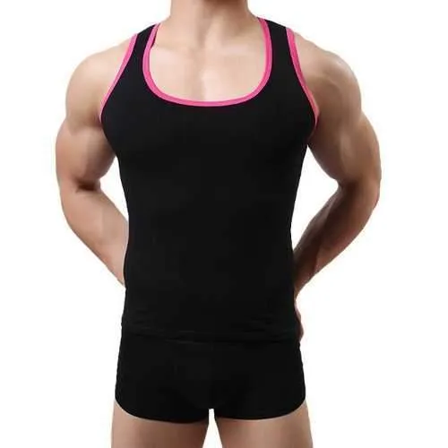 Mens Sexy Fitness Training Tight Vest High-elastic Sleeveless Sport Tank Tops