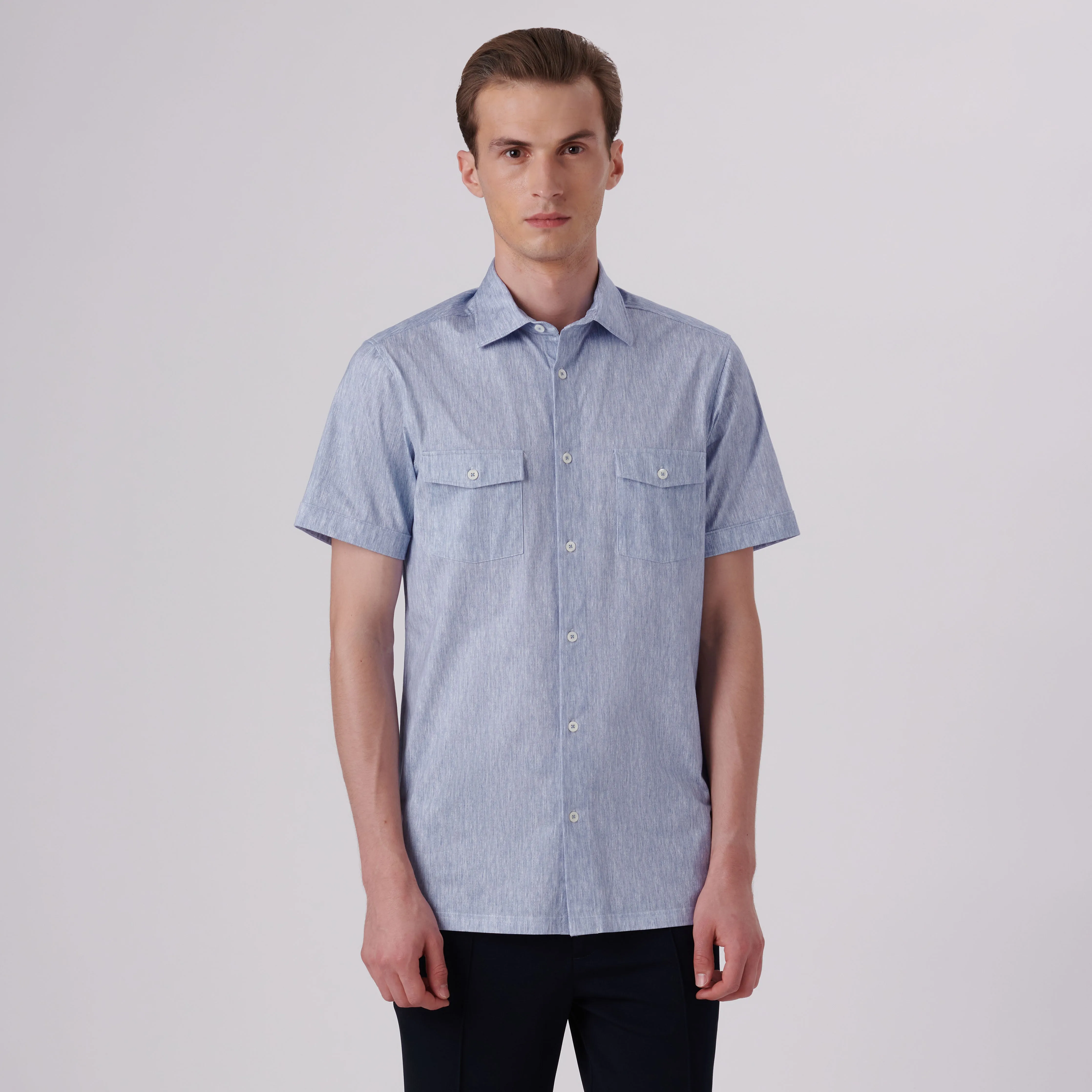 Milo Marled Print OoohCotton Short Sleeve Shirt