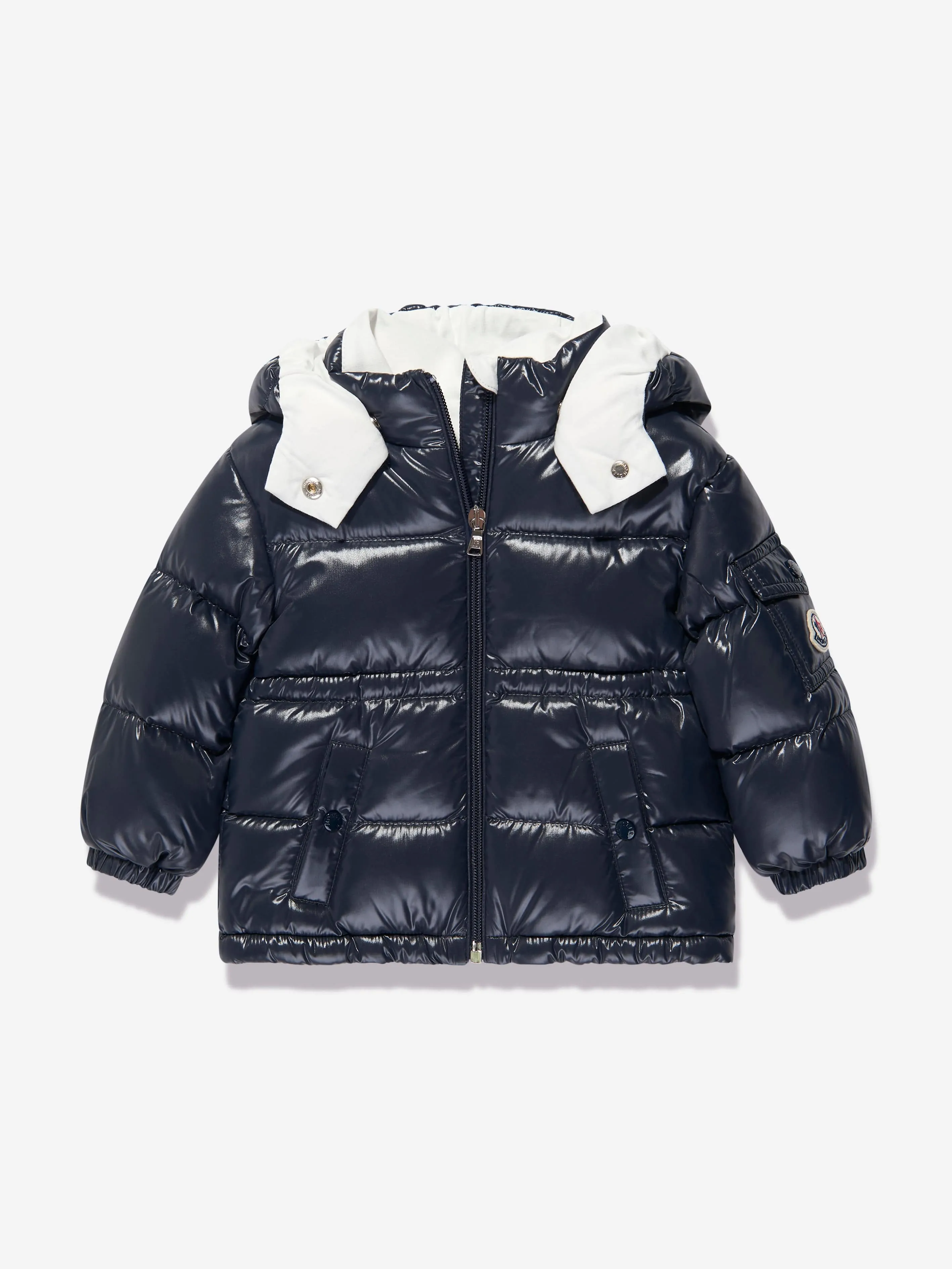 Moncler Enfant Baby Girls Down Padded Maire Jacket in Navy