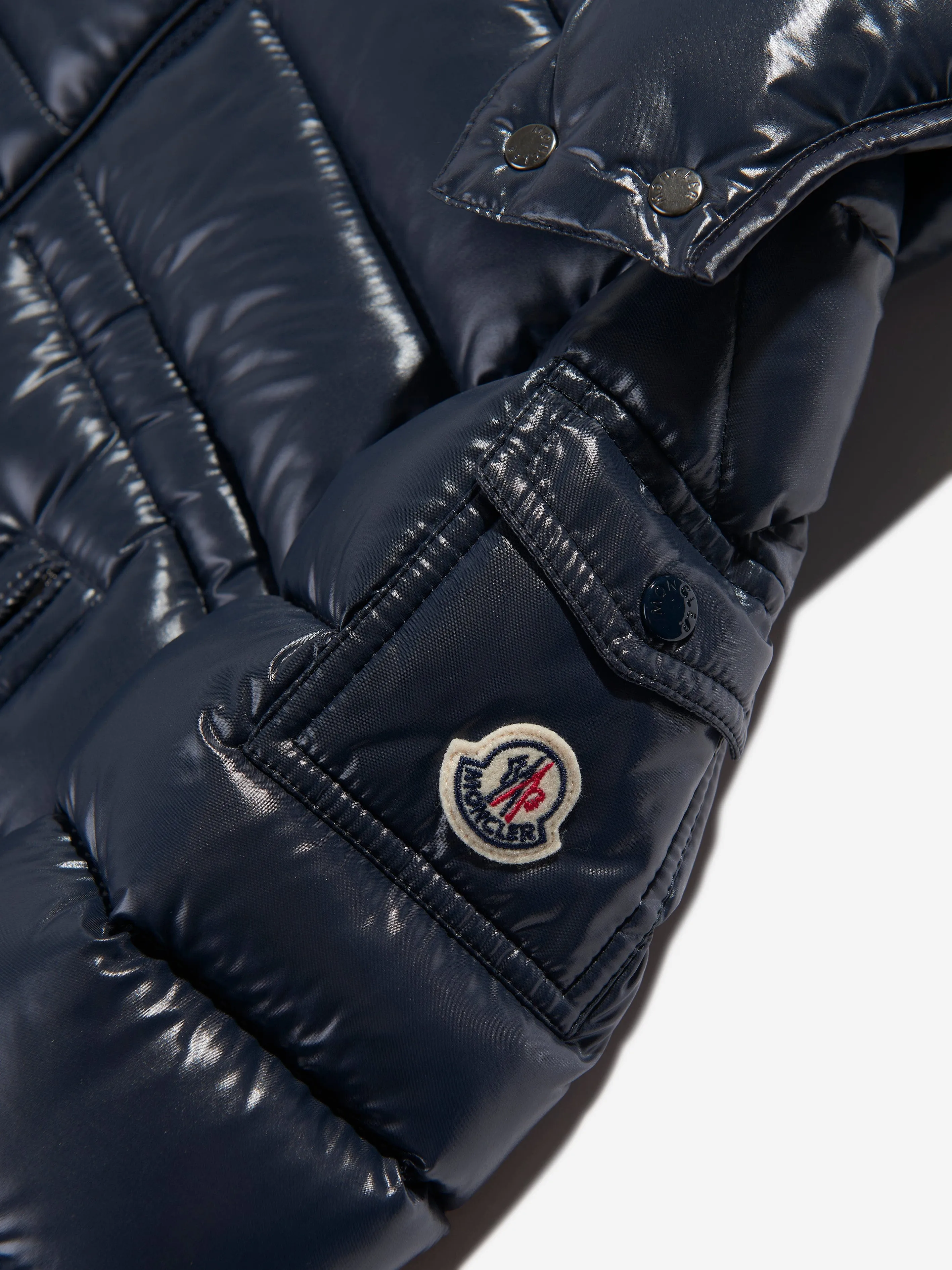 Moncler Enfant Girls Down Padded Maire Jacket in Navy