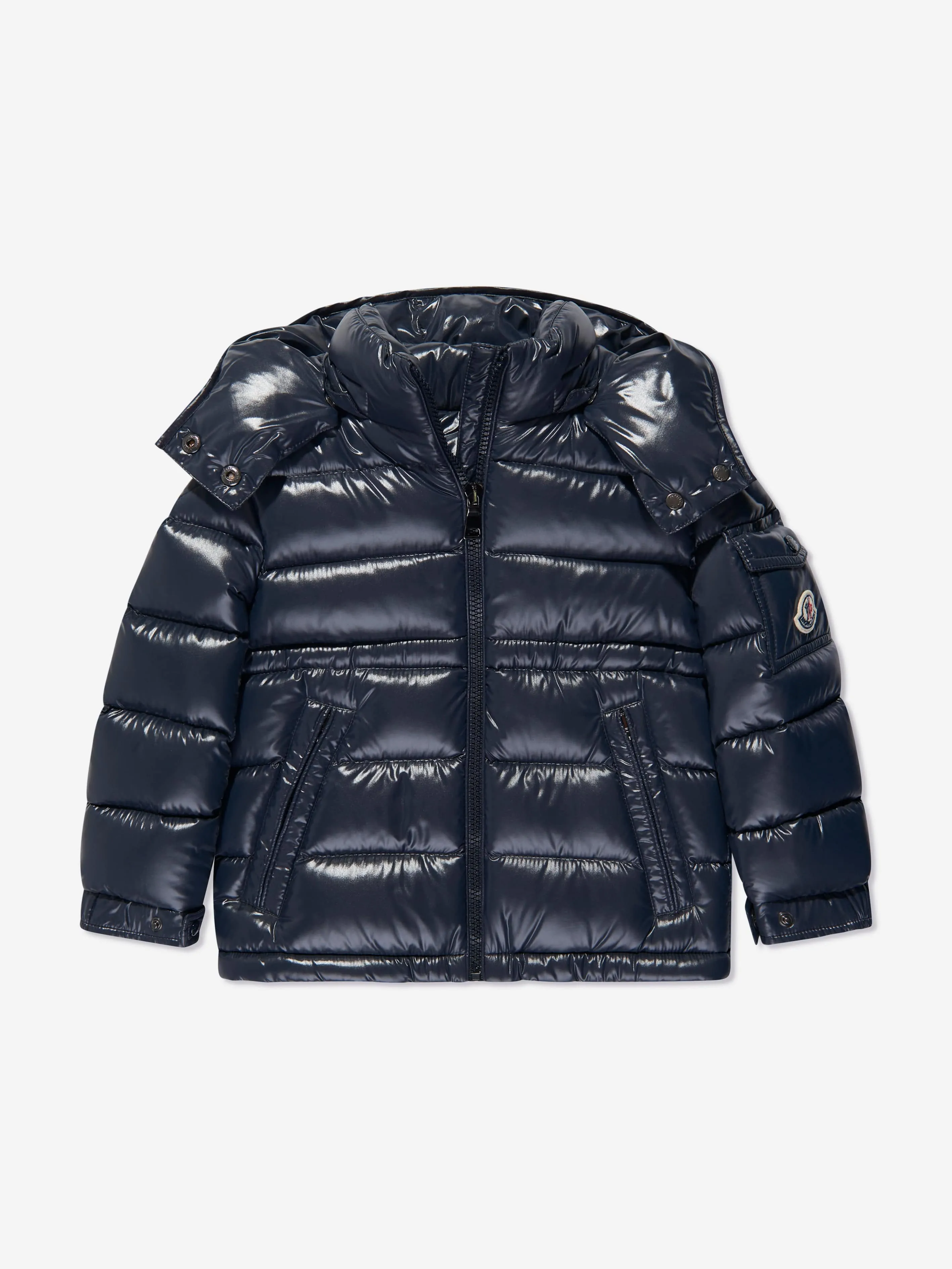 Moncler Enfant Girls Down Padded Maire Jacket in Navy