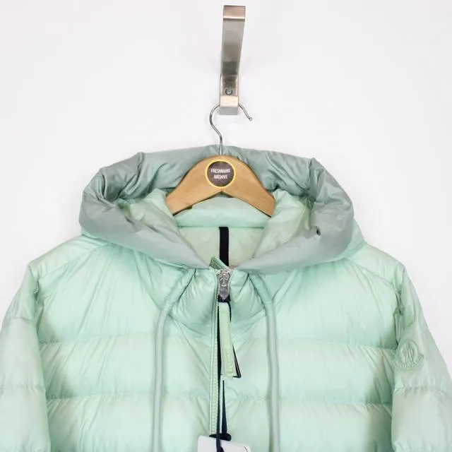 Moncler Sylans Cropped Hooded Down Jacket Medium