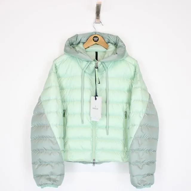 Moncler Sylans Cropped Hooded Down Jacket Medium