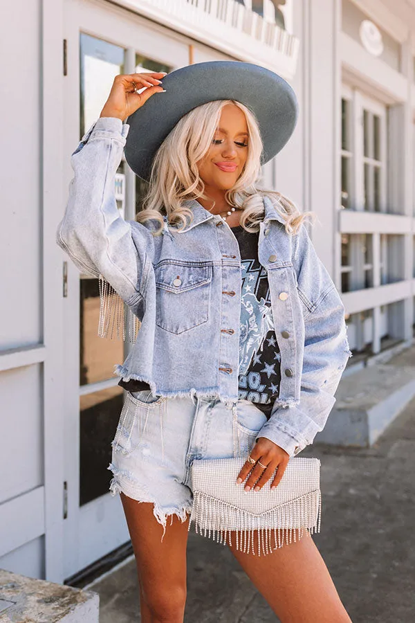 Nashville Nightlife Rhinestone Denim Jacket