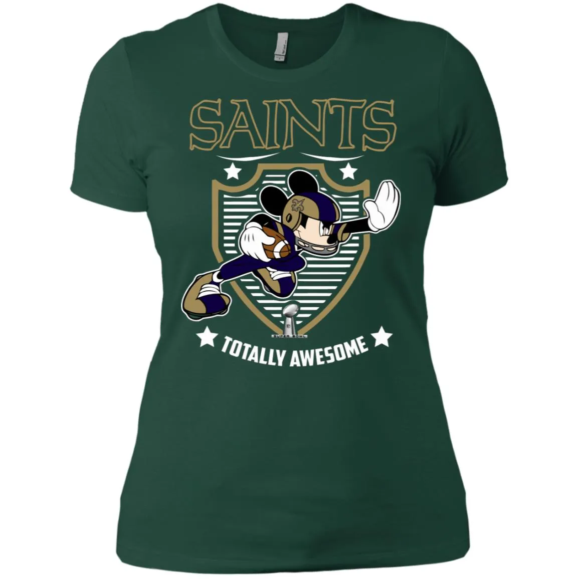 Nfl – New Orleans Saints Totally Awesome Mickey Mouse Super Bowl 2019 Football Women Cotton T-Shirt