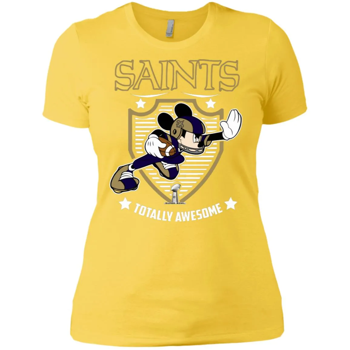 Nfl – New Orleans Saints Totally Awesome Mickey Mouse Super Bowl 2019 Football Women Cotton T-Shirt