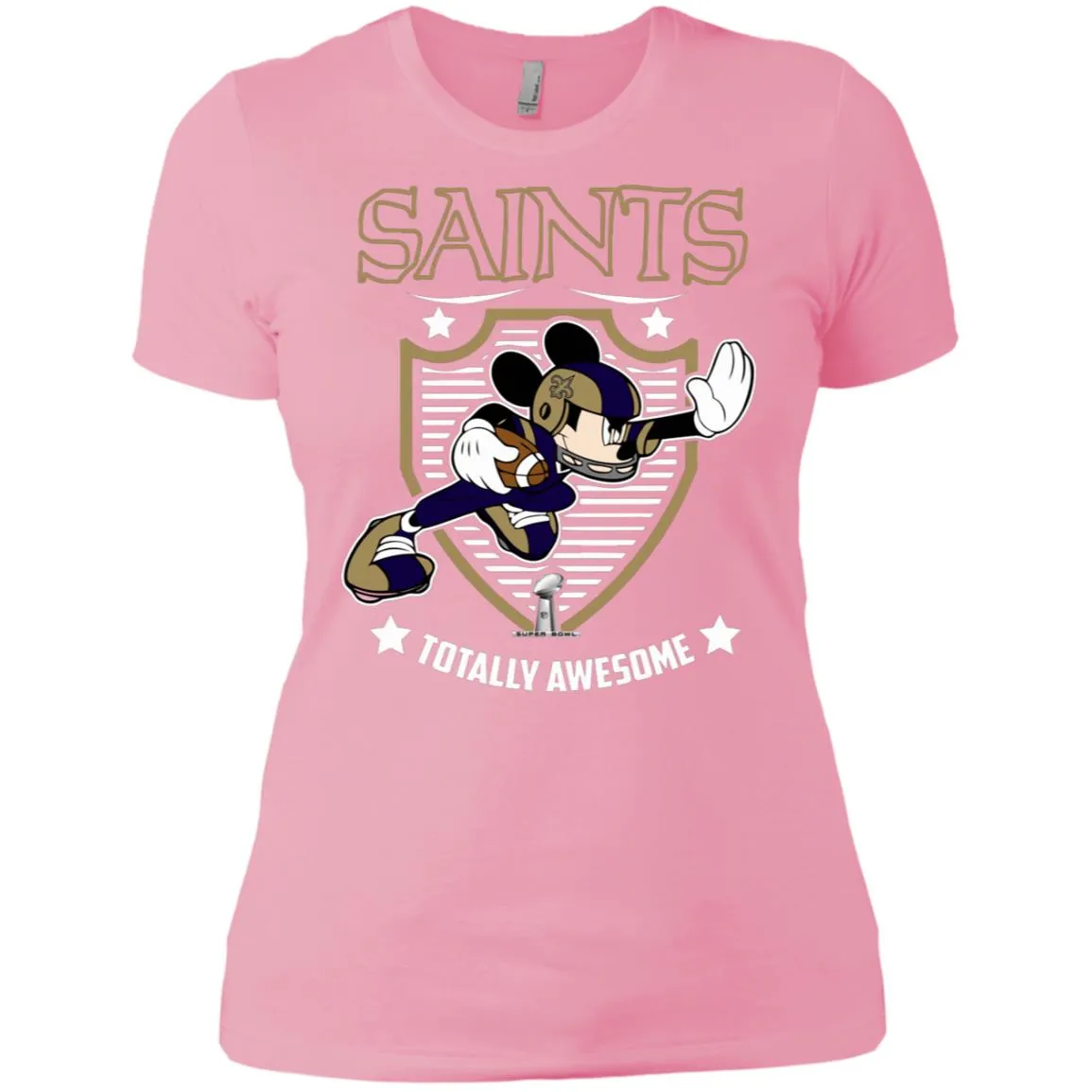 Nfl – New Orleans Saints Totally Awesome Mickey Mouse Super Bowl 2019 Football Women Cotton T-Shirt