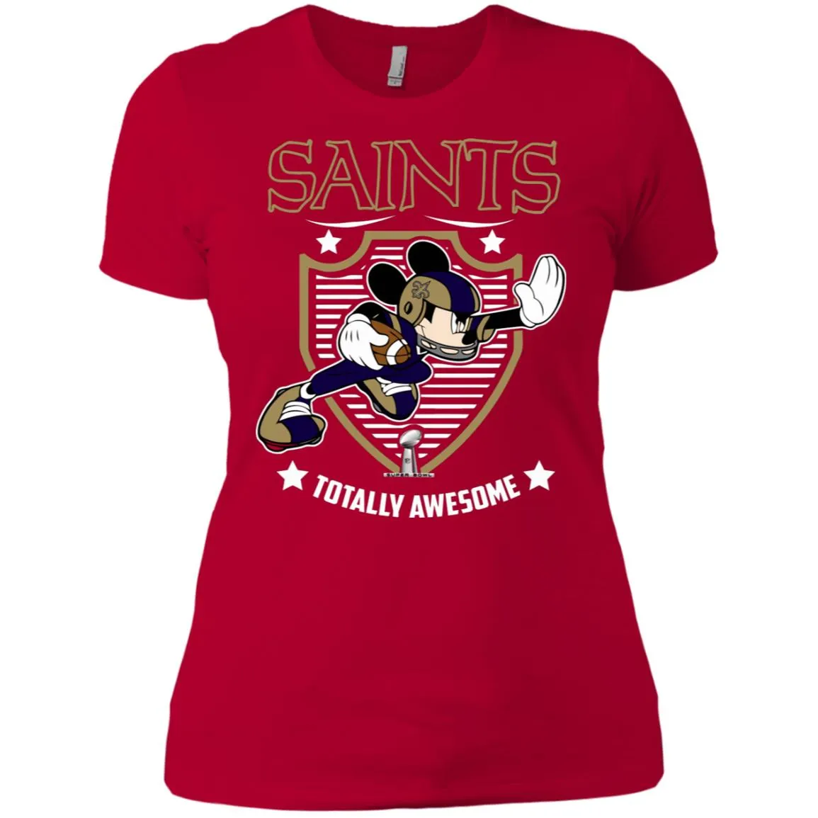 Nfl – New Orleans Saints Totally Awesome Mickey Mouse Super Bowl 2019 Football Women Cotton T-Shirt