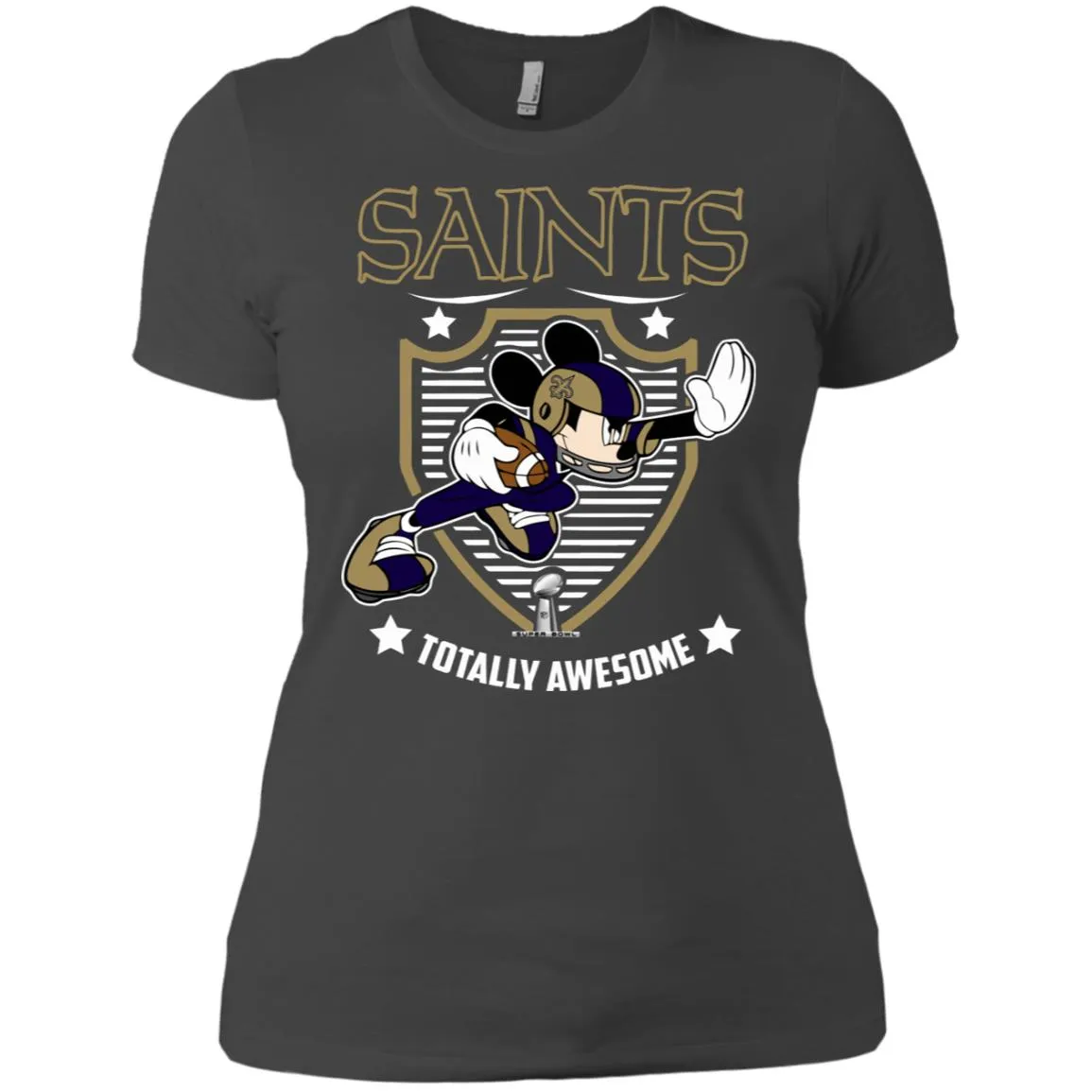 Nfl – New Orleans Saints Totally Awesome Mickey Mouse Super Bowl 2019 Football Women Cotton T-Shirt