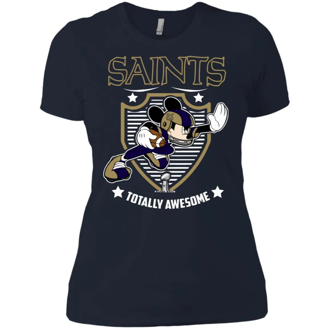 Nfl – New Orleans Saints Totally Awesome Mickey Mouse Super Bowl 2019 Football Women Cotton T-Shirt