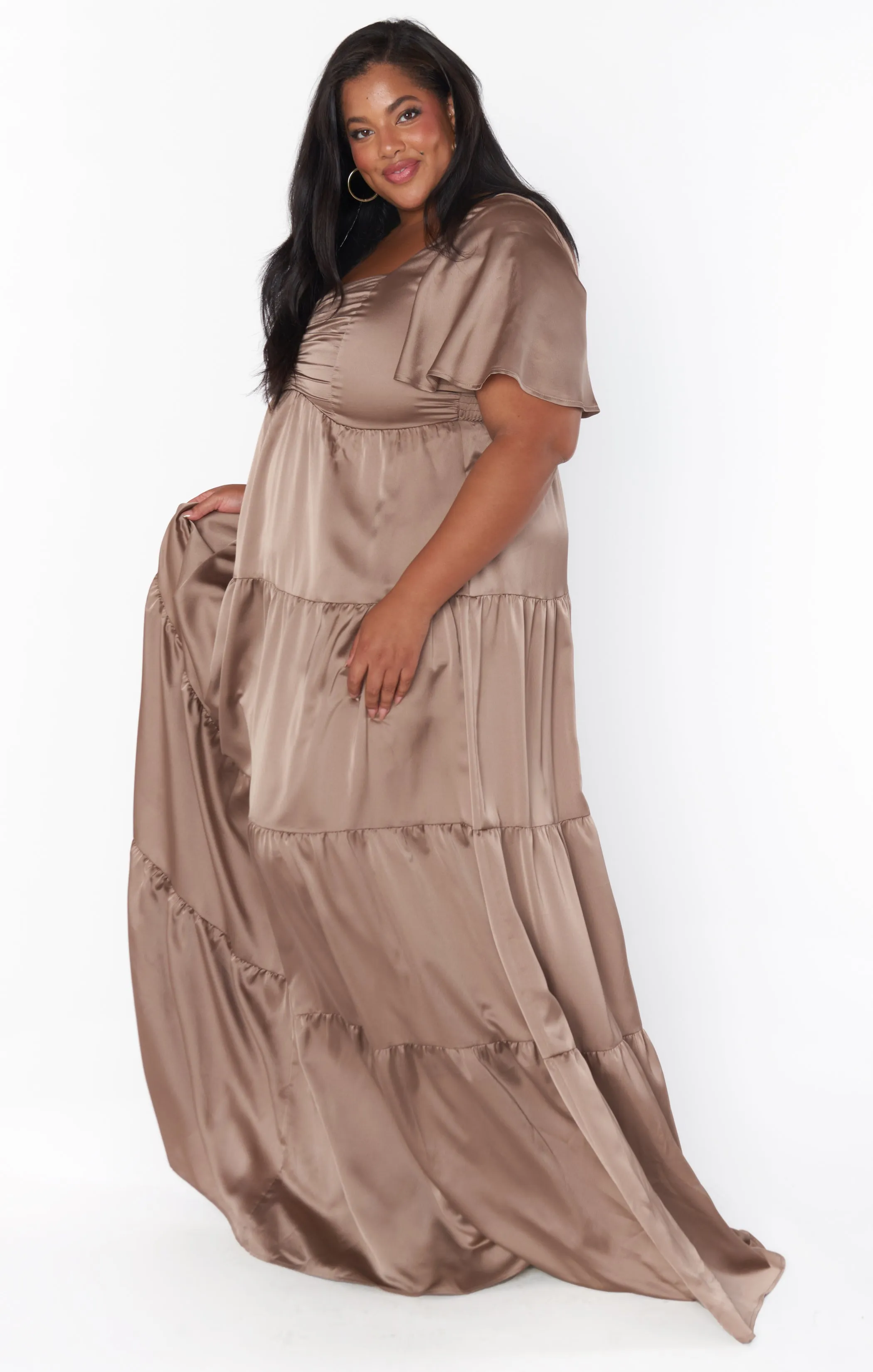 Nicole Maxi Dress ~ Dune Luxe Satin